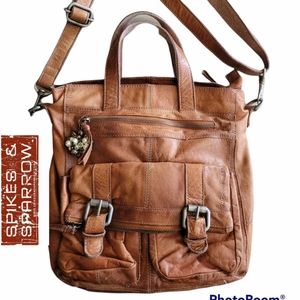 Spikes & Sparrow Genuine Leather Satchel Bag